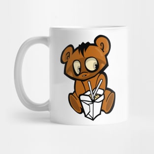 Bear eating chinese food Mug